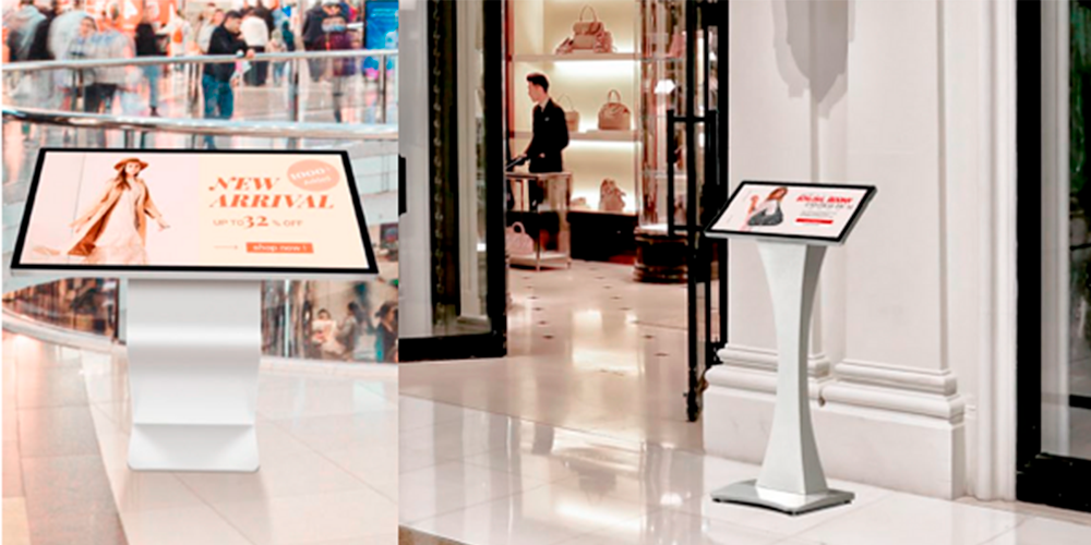 Solución para Puntos de Venta (POS) Kioskos y Tótems Interactivos.
Kioskos y Tótems Interactivos, comunica de forma interactiva promociones, integra sistemas Wayfinding para dirigir a tus visitantes, Implementa una solución de POS inteligente que integra hardware y software de última generación para optimizar la operación de tu negocio. Automatiza procesos clave, mejora la eficiencia en el cobro, agiliza la atención al cliente y centraliza el control de inventario, promociones y ventas en una sola plataforma. Todo desde una interfaz intuitiva, robusta y lista para escalar con tu crecimiento.